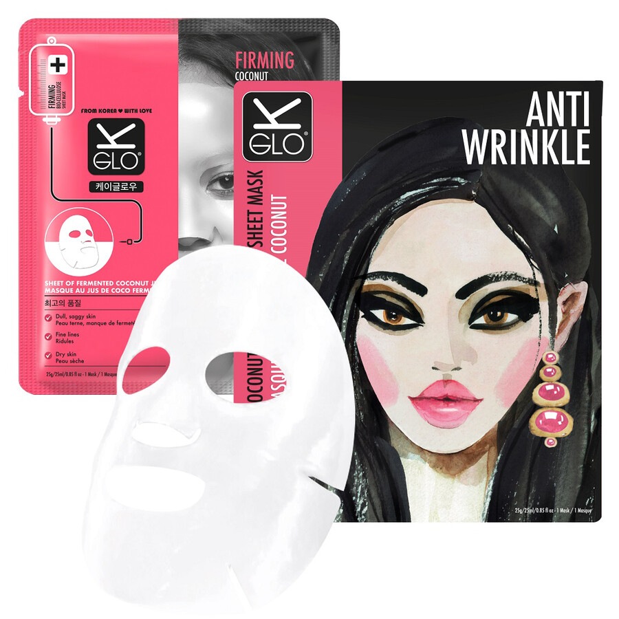 Image of STARSKIN® K-GLO® Anti-Wrinkle Coconut Bio-Cellulose Sheet Mask  Maschera Viso 25.0 g