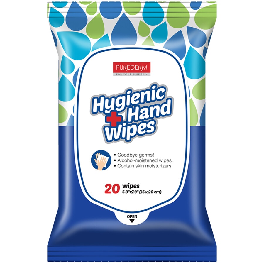 Image of Purederm Hygienic Hand Wipes  Salviettine Igienizzanti
