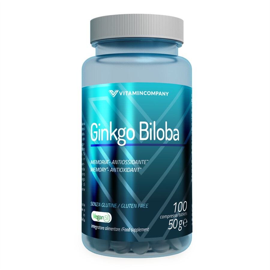Image of Vitamincompany Ginkgo Biloba -100 Cpr  Integratore Alimentare