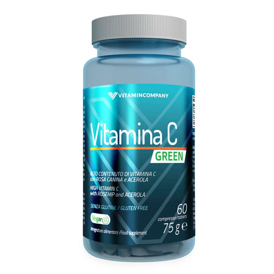 Image of Vitamincompany Vitamina C Green - 60 Cpr Barattolo  Integratore Alimentare