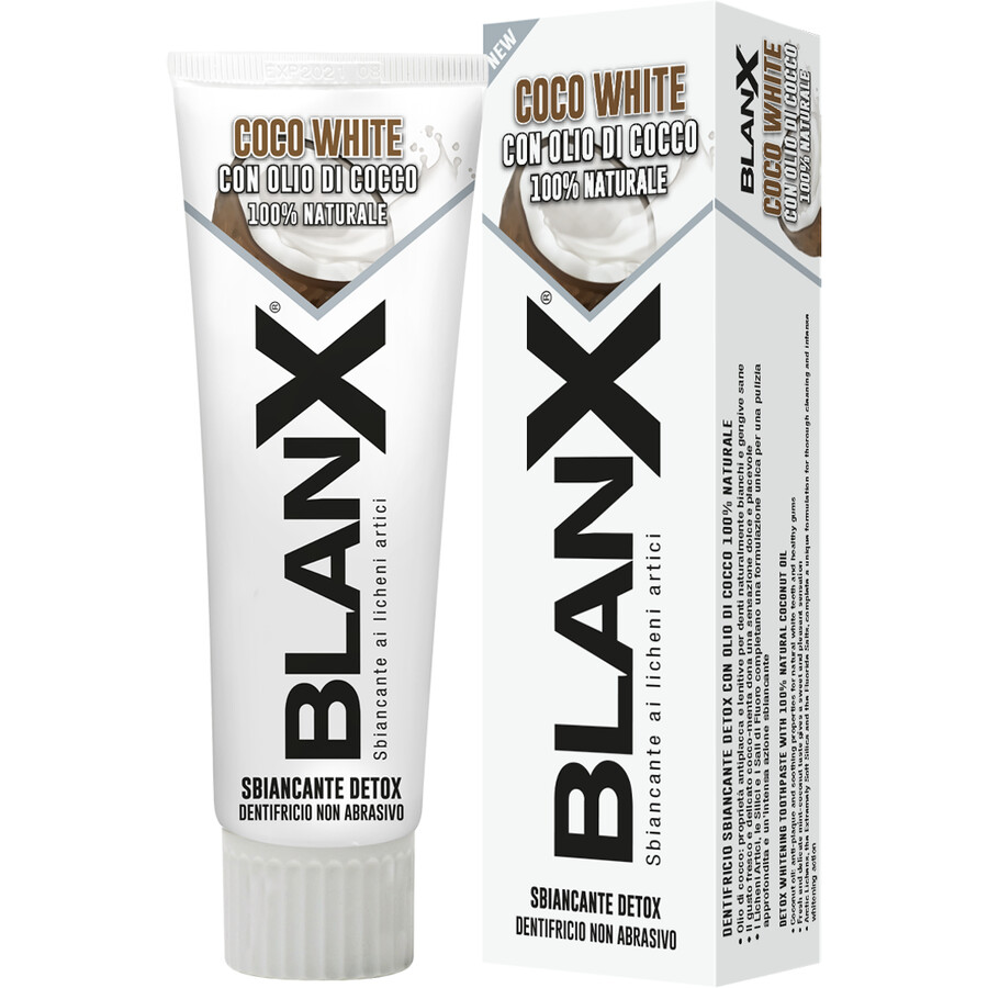 Image of BlanX Blanx Dentifricio Coco White Sbiancante Con Olio Di Cocco 100% Naturale  Dentifricio 75.0 ml
