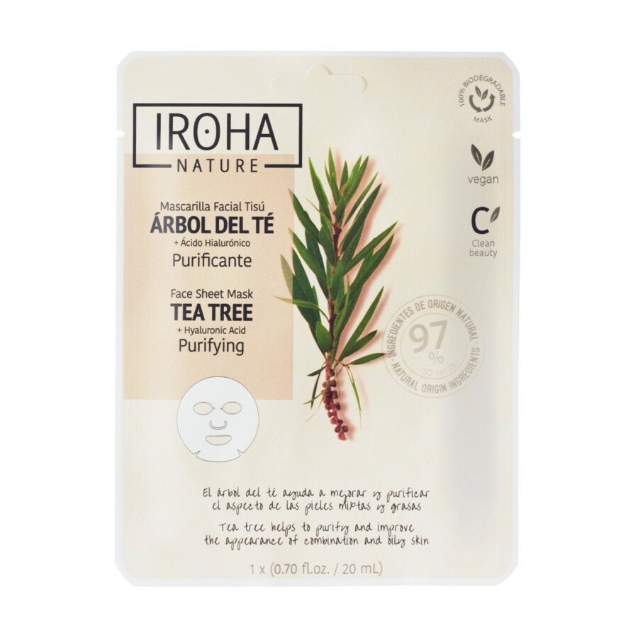 Image of Iroha Maschera Purificante In Tessuto Tea Tree  Maschera Viso 20.0 ml