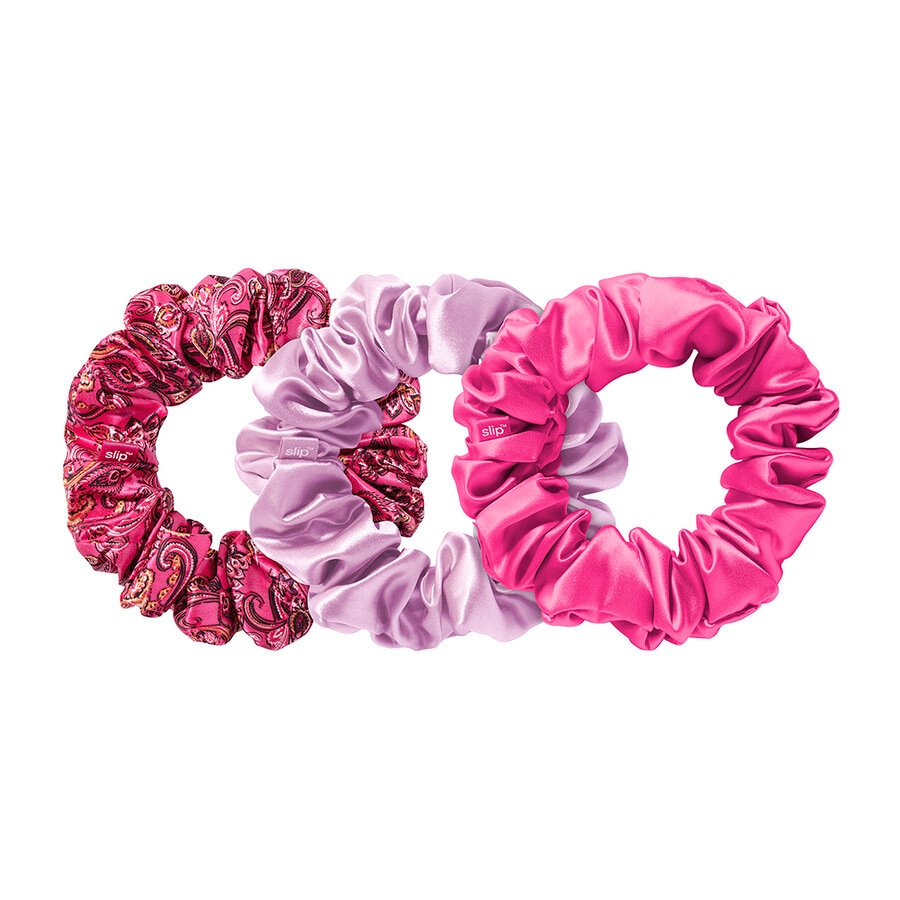 Image of Slip Slip X Alice + Olivia Pure Silk Large Scrunchies - Spring Rose  Elastico Capelli