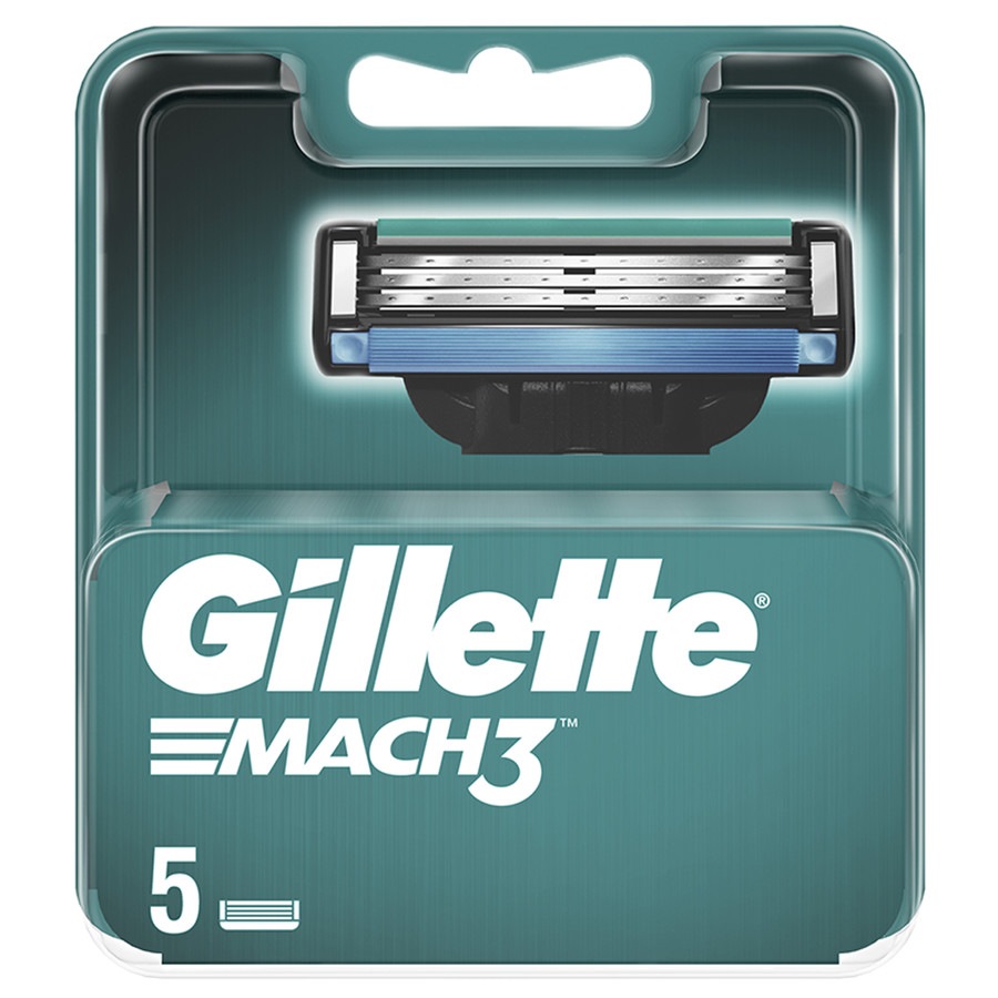 Image of Gillette Mach3 Lamette 5 Pz   Lametta Da Barba
