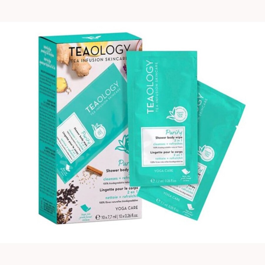 Image of Teaology Yoga Care Purity Shower Body Wipe Multipack X 10  Salvietta Rinfrescante