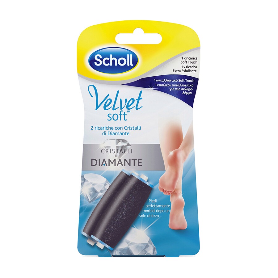 Image of Scholl Velvet Soft™ Ricariche Extra Esfoliante Cristalli Di Diamanti  Accessori Manicure/Pedicure