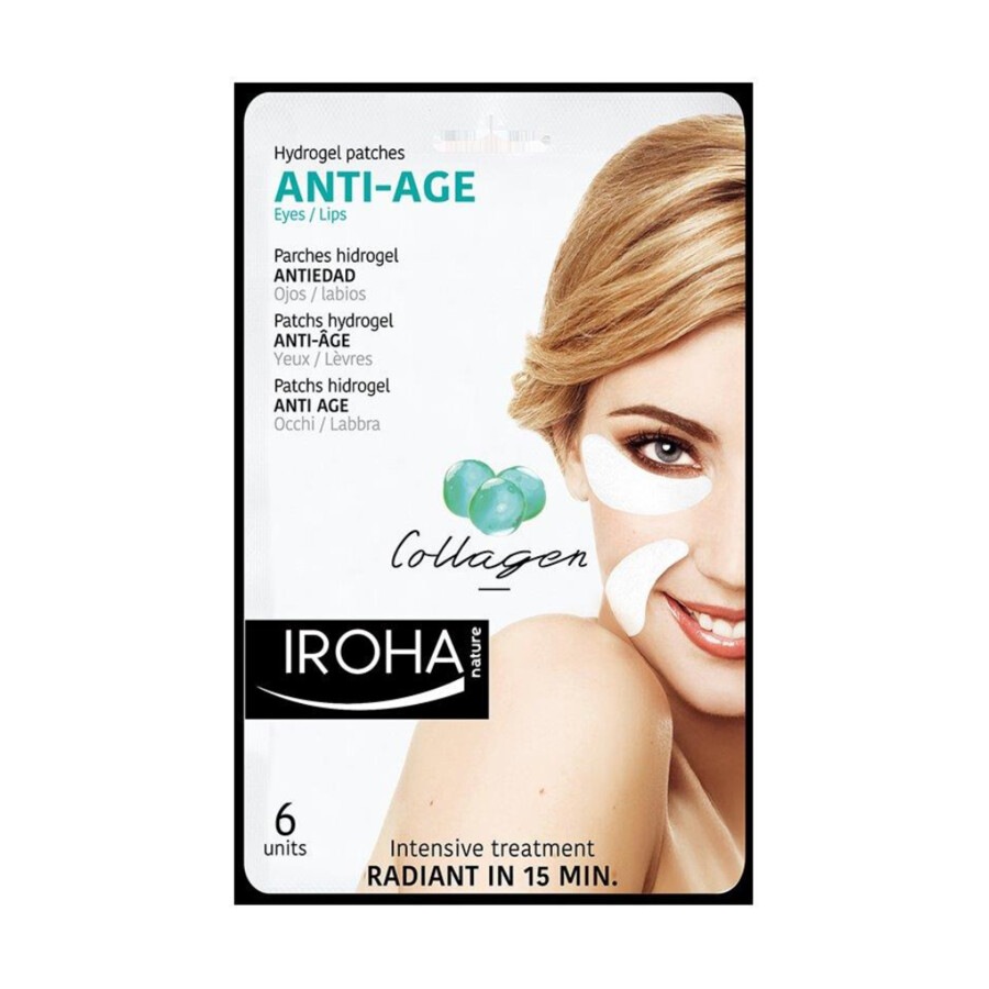 Image of Iroha Hydrogel Patches Anti-Age Eyes/Lips  Trattamento Occhi